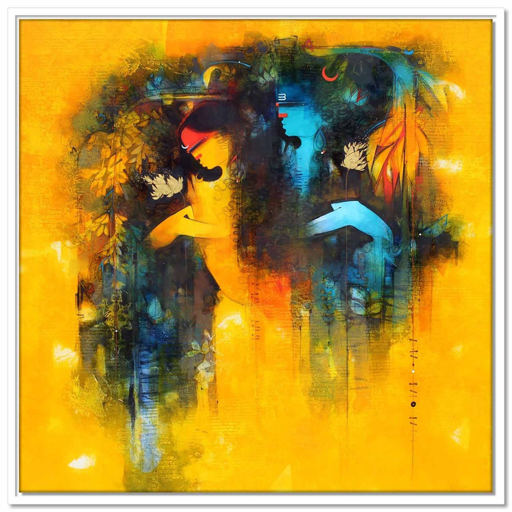 Framed Canvas Love and Happiness  - Shiva Parvati