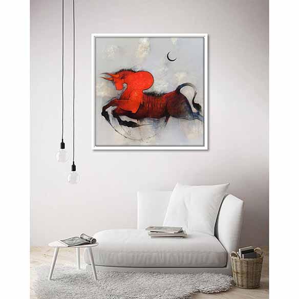 Nandi Bull on living room wall