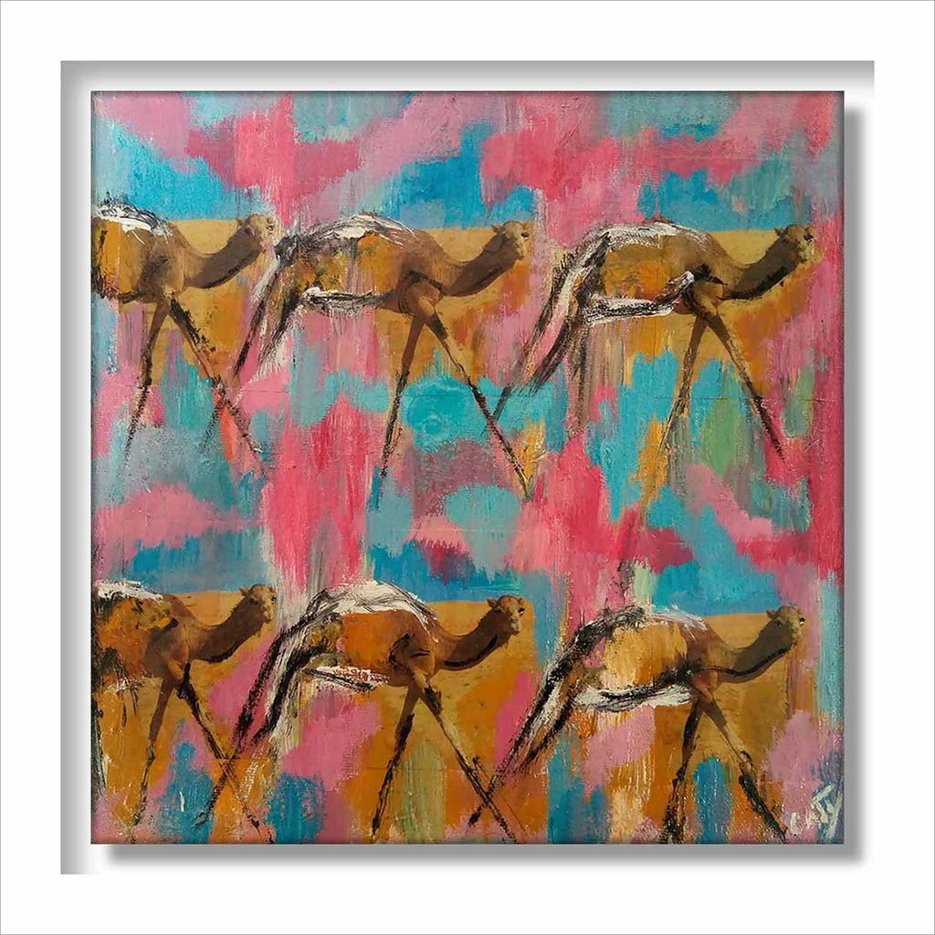 Framed Camels Walk