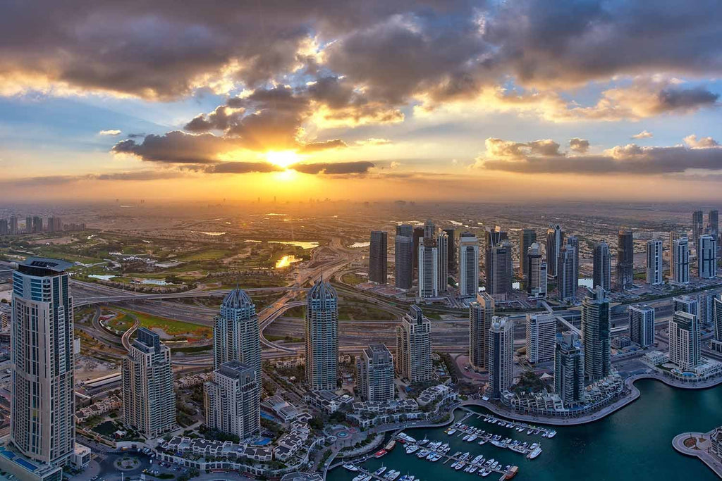 Morning Sun from Dubai Marina