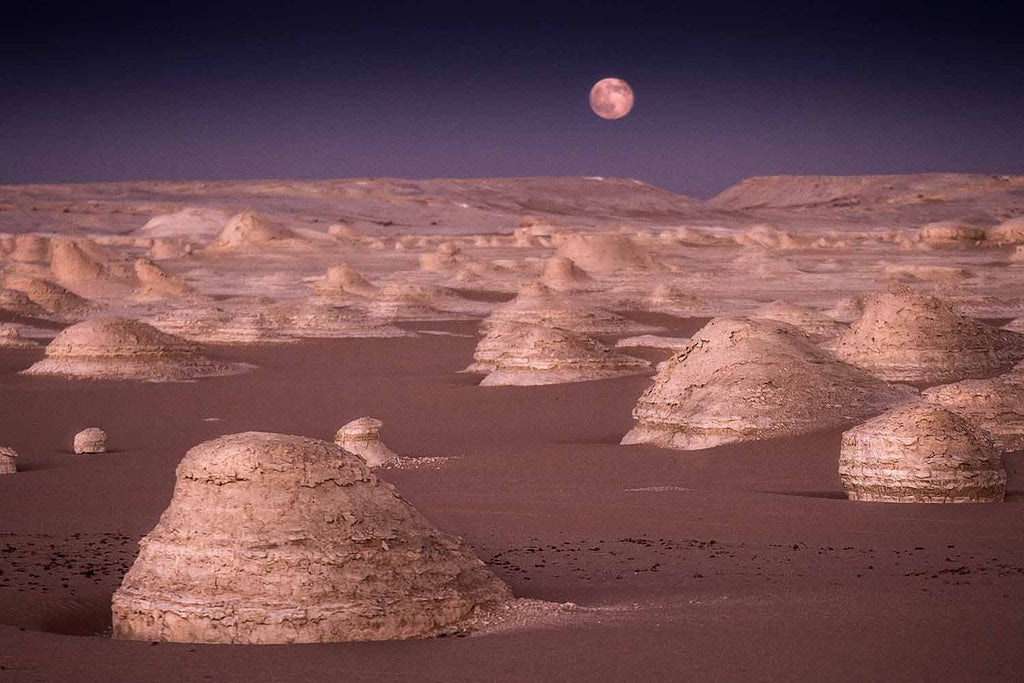 Moon on White Desert – Egypt