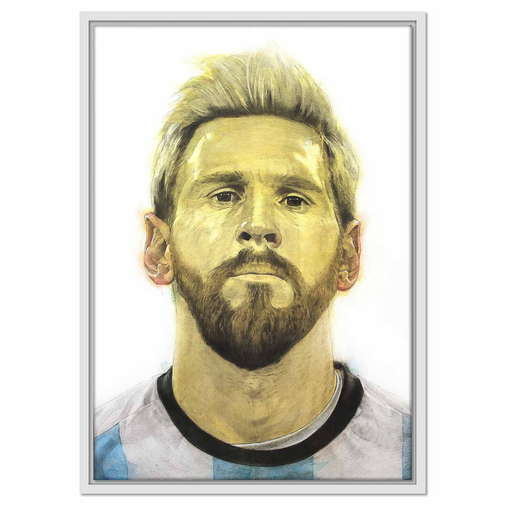 Framed Canvas Messi