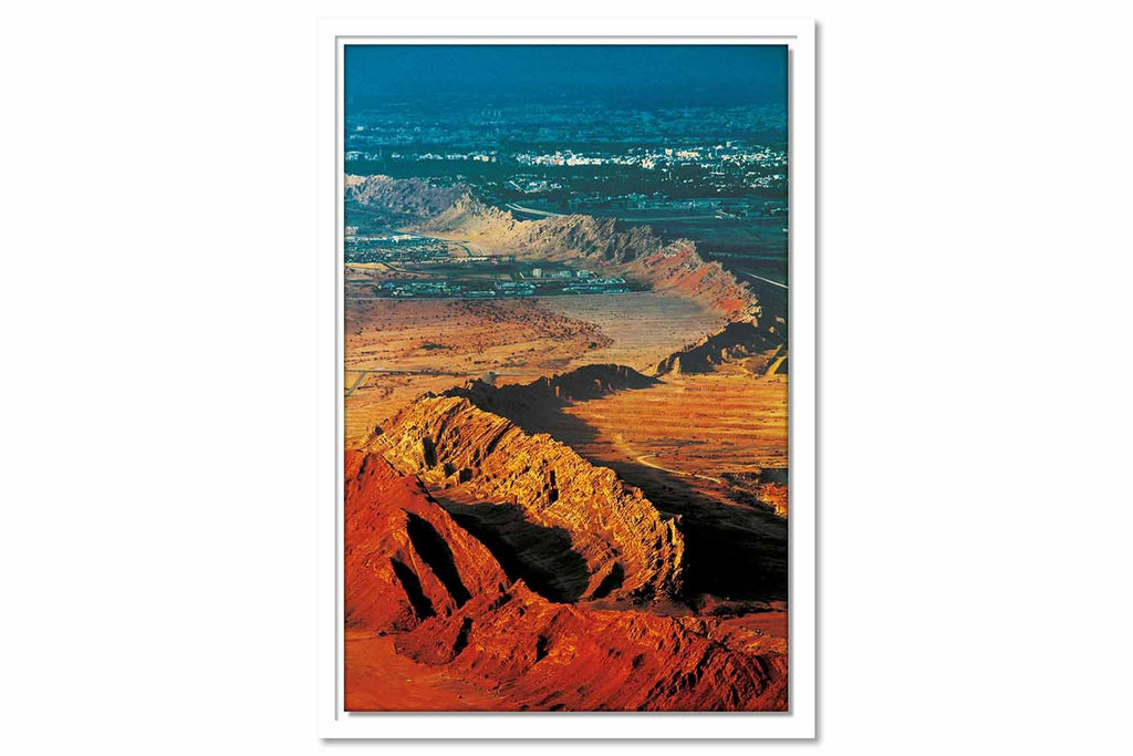 Framed Canvas The Line (from Jebel Hafeet)