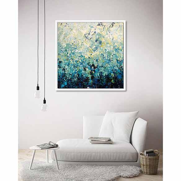 Blue Energy on living room wall