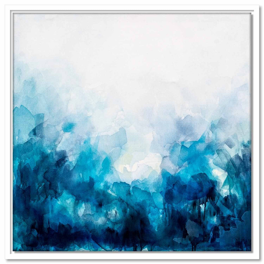 Framed Canvas Blue Wash II