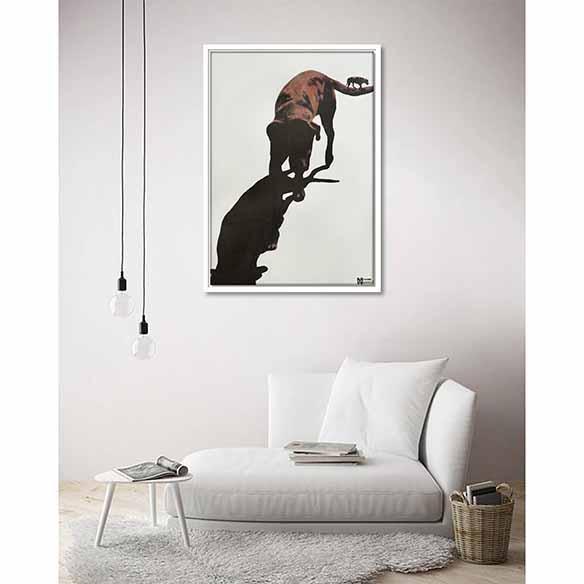 The Black Dog 4 on living room wall