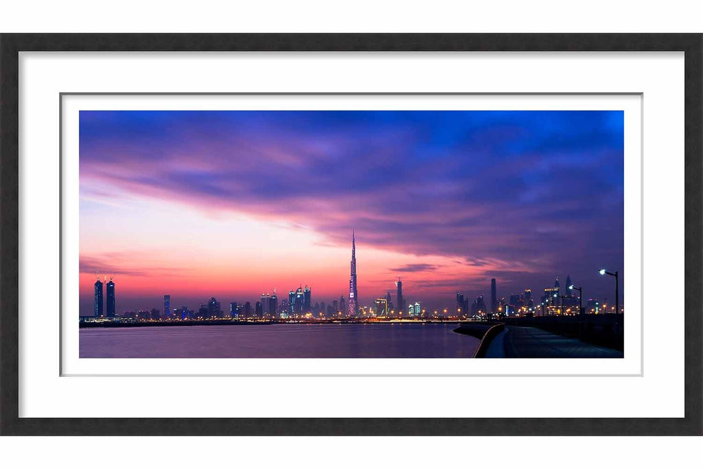 Framed paper Dubai Skyline