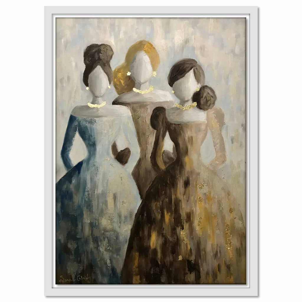 Framed Canvas One Heart Sisters