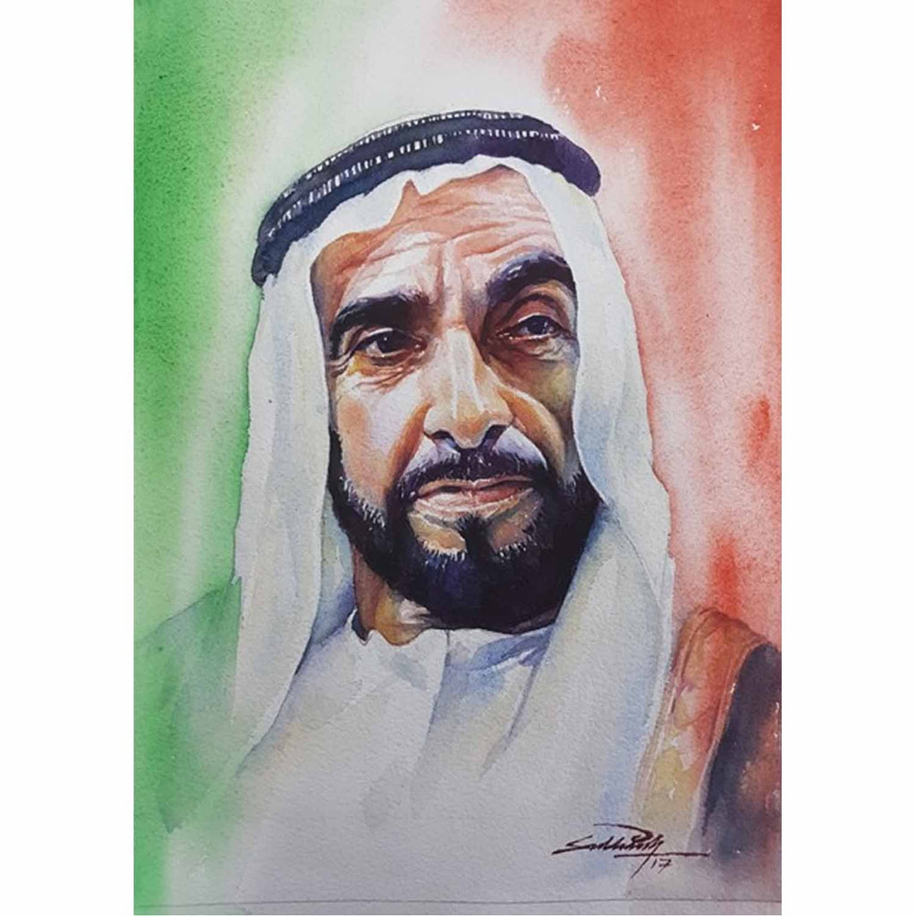 Portrait of Sheikh Zayed bin Sultan Al Nahyan