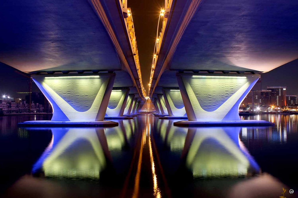 Garhoud Bridge at Night