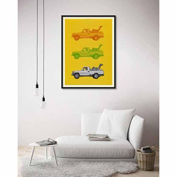 Camel Taxi Two on living room wall
