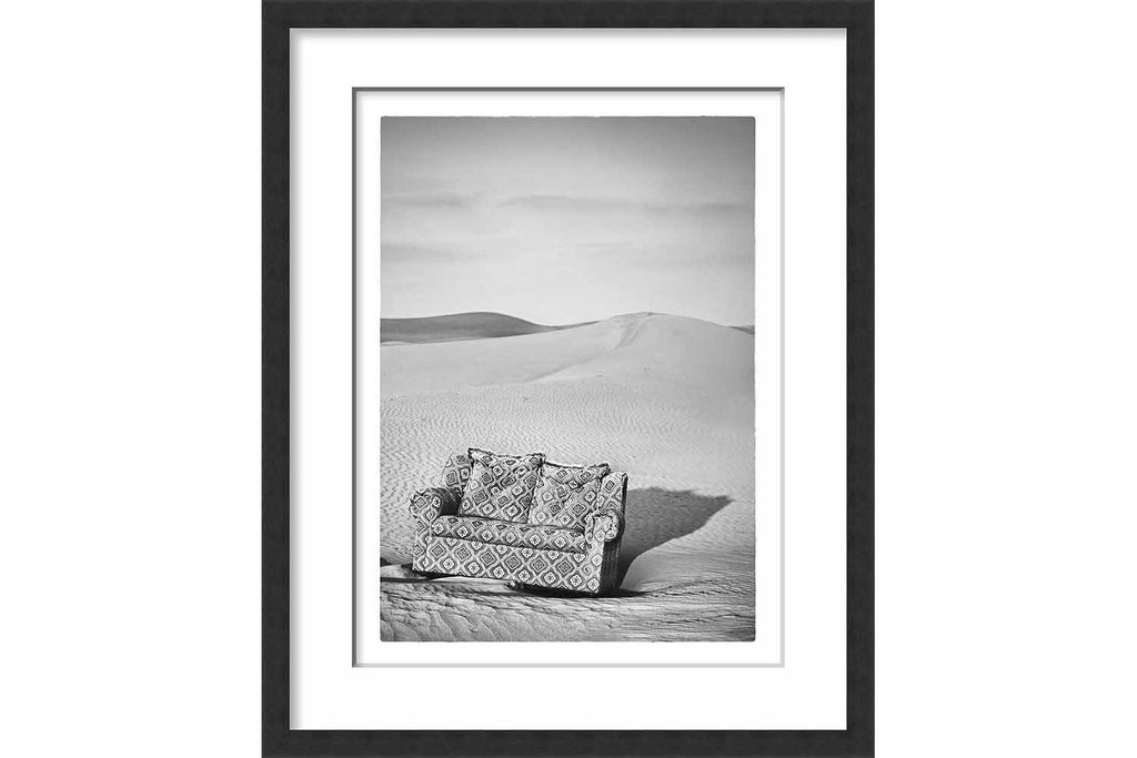 Framed Paper Couch in the Desert