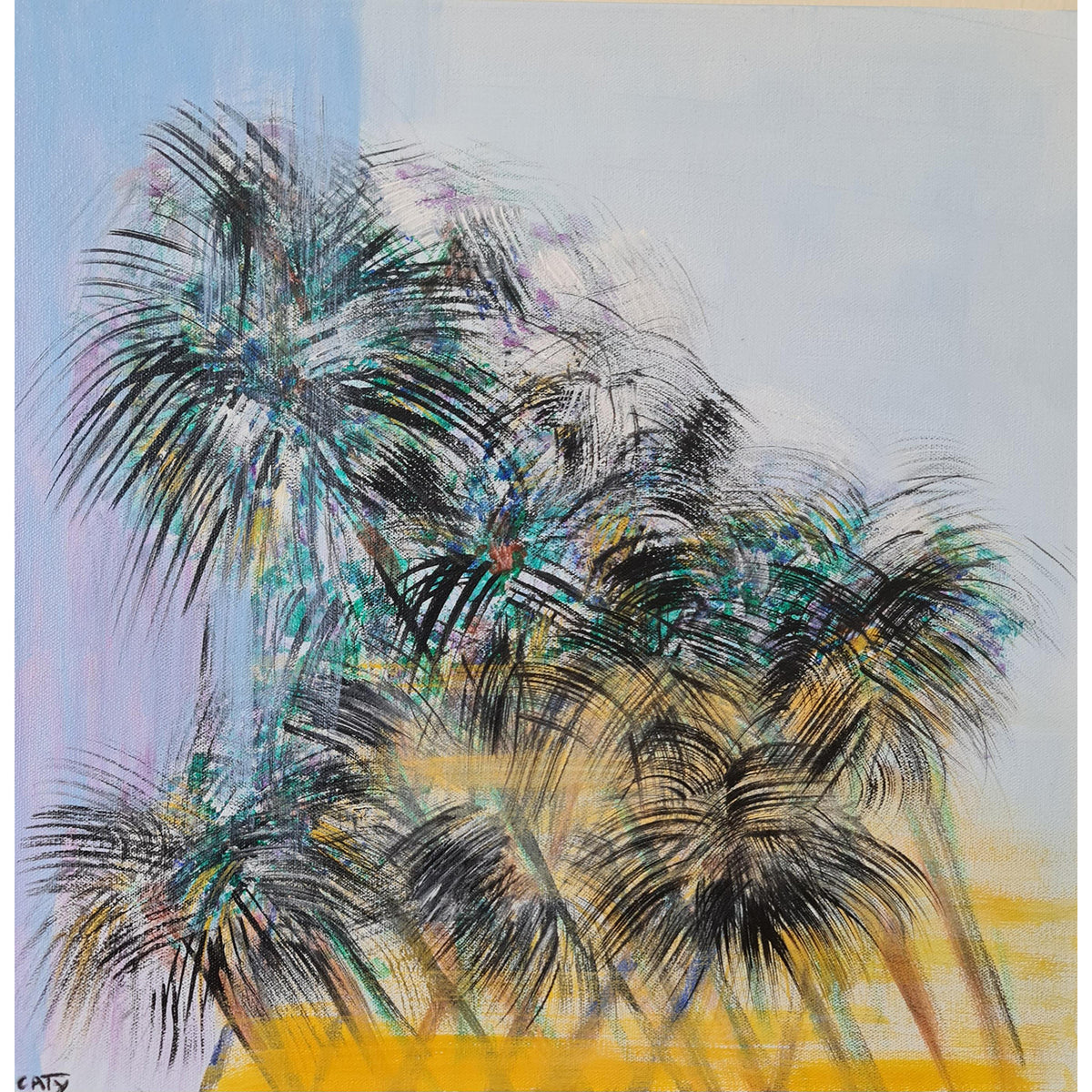 Palm Trees Yello Abstract – Monda Gallery