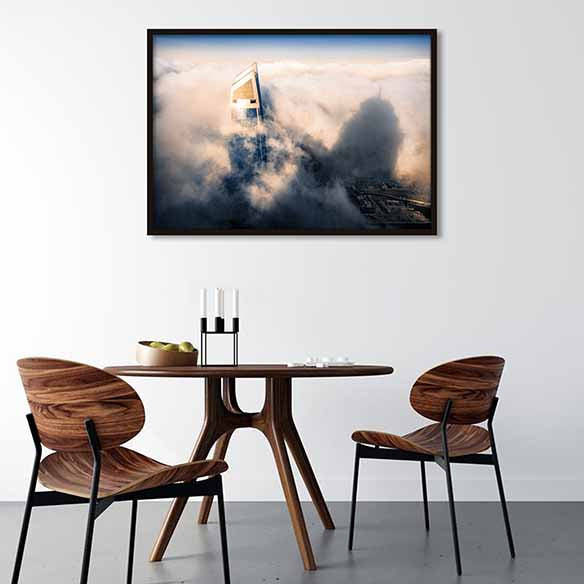 Two Towers on dining room wall