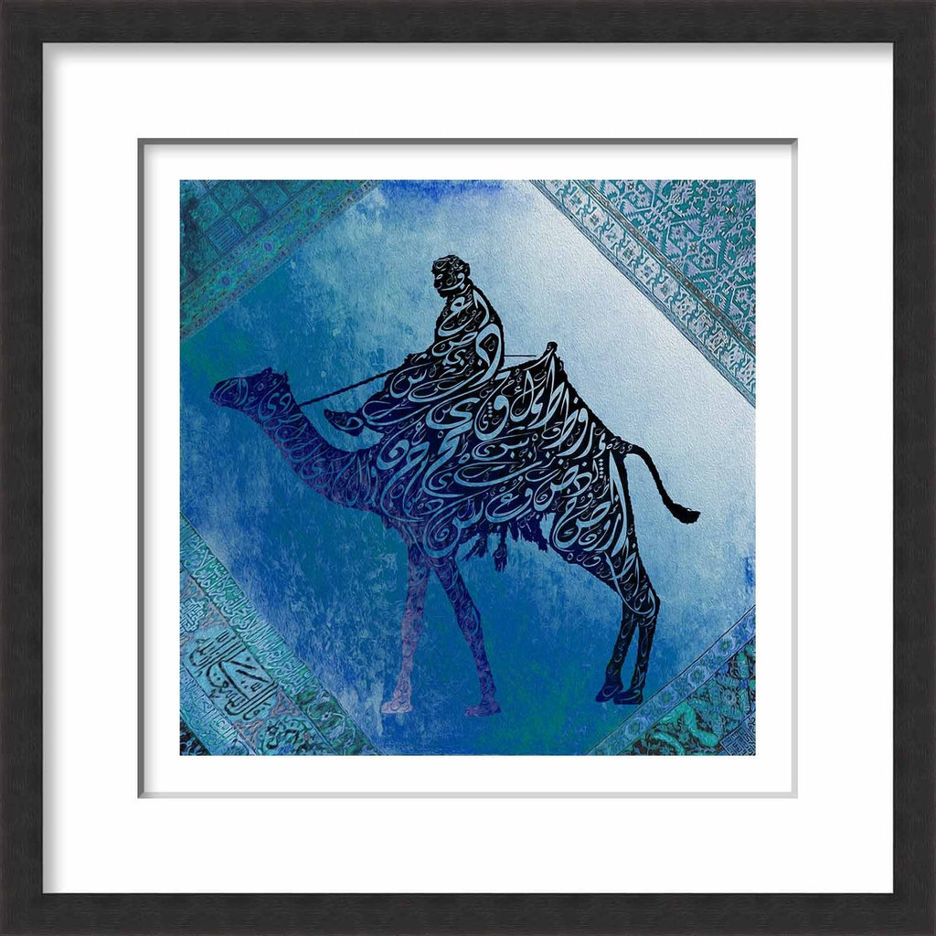 Framed Blue Camel