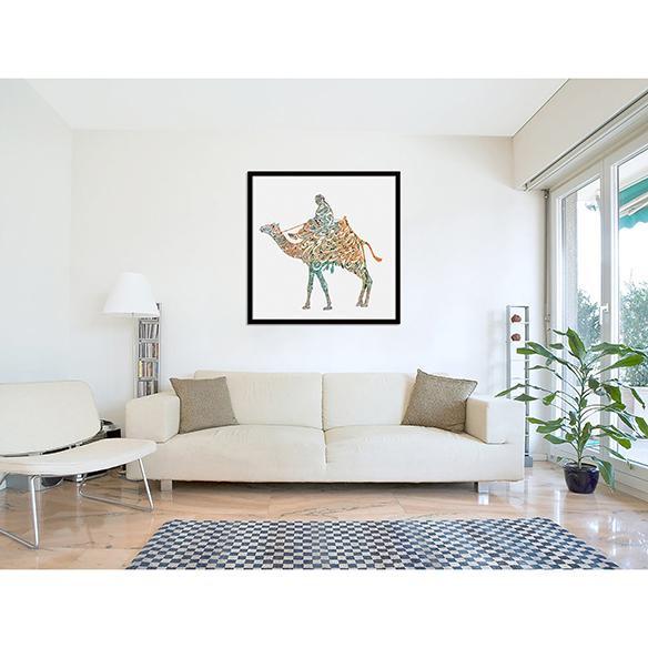 Calligraphy Camel on living room wall