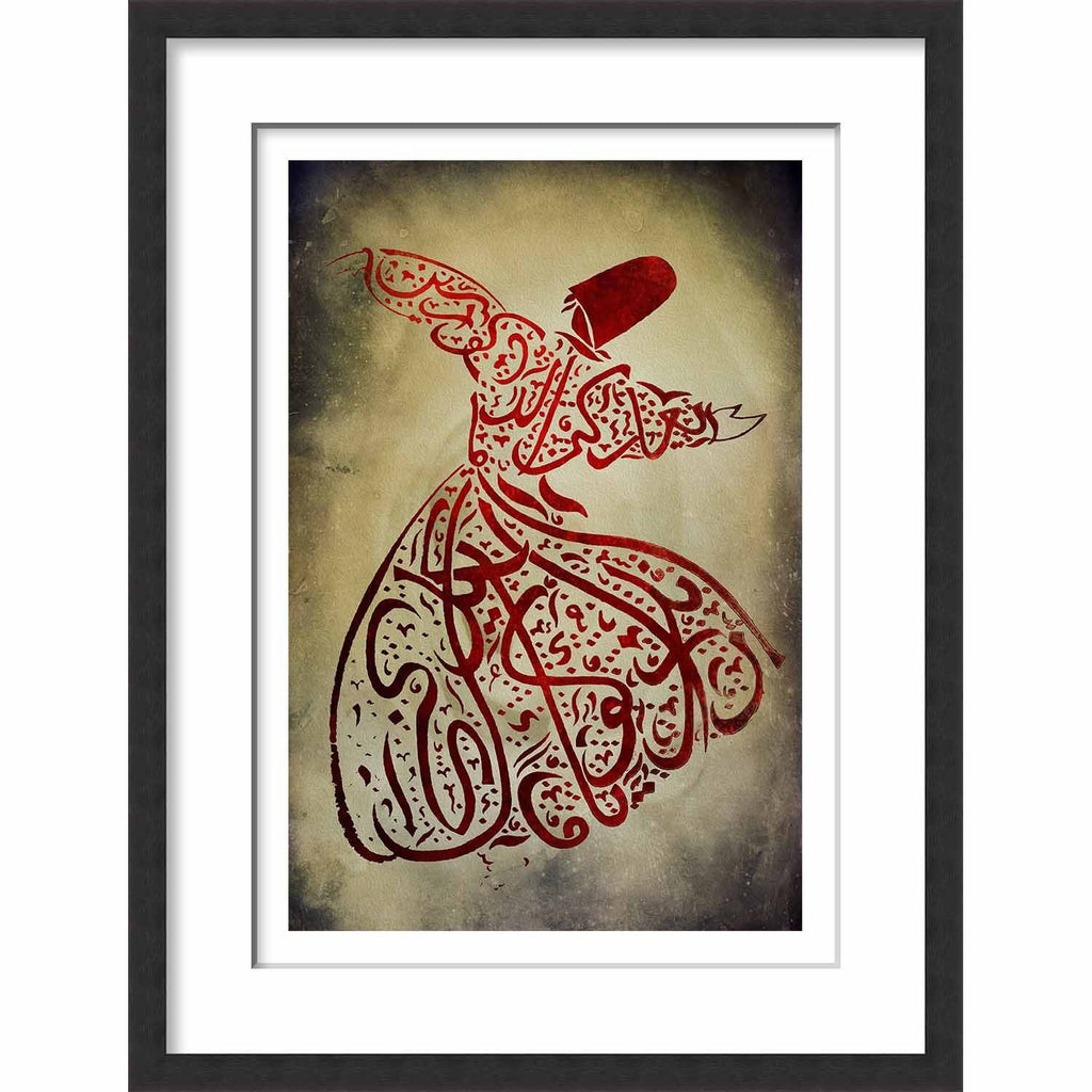 Framed Calligraphy Tanoura Man