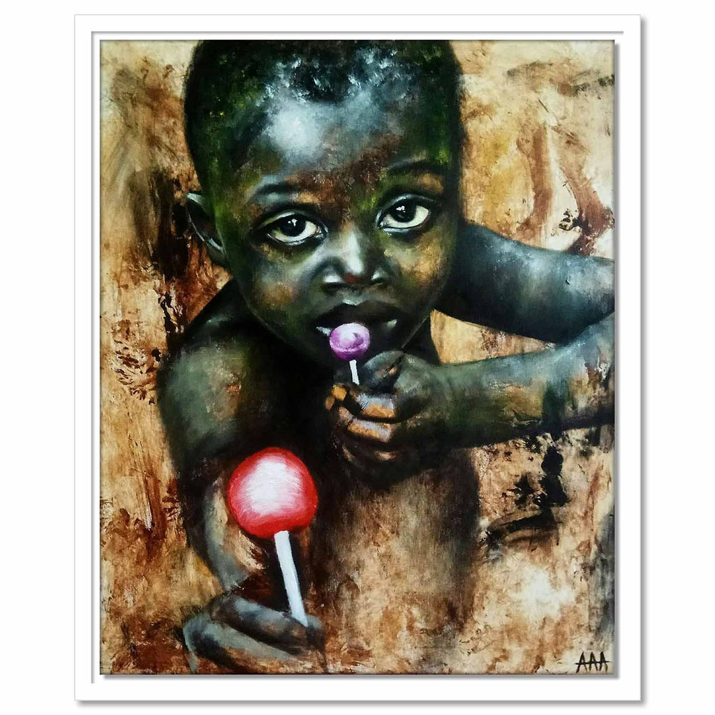 Framed Canvas Lollipops