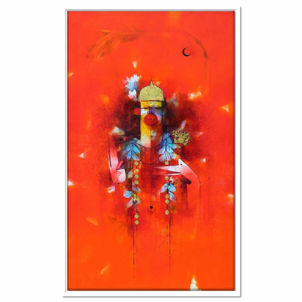 Framed Canvas Anjani Suta - Shree Hanuman