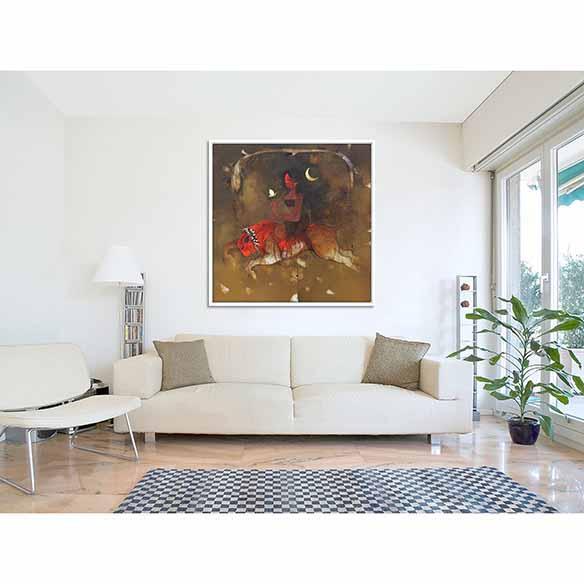 Durga on living room wall