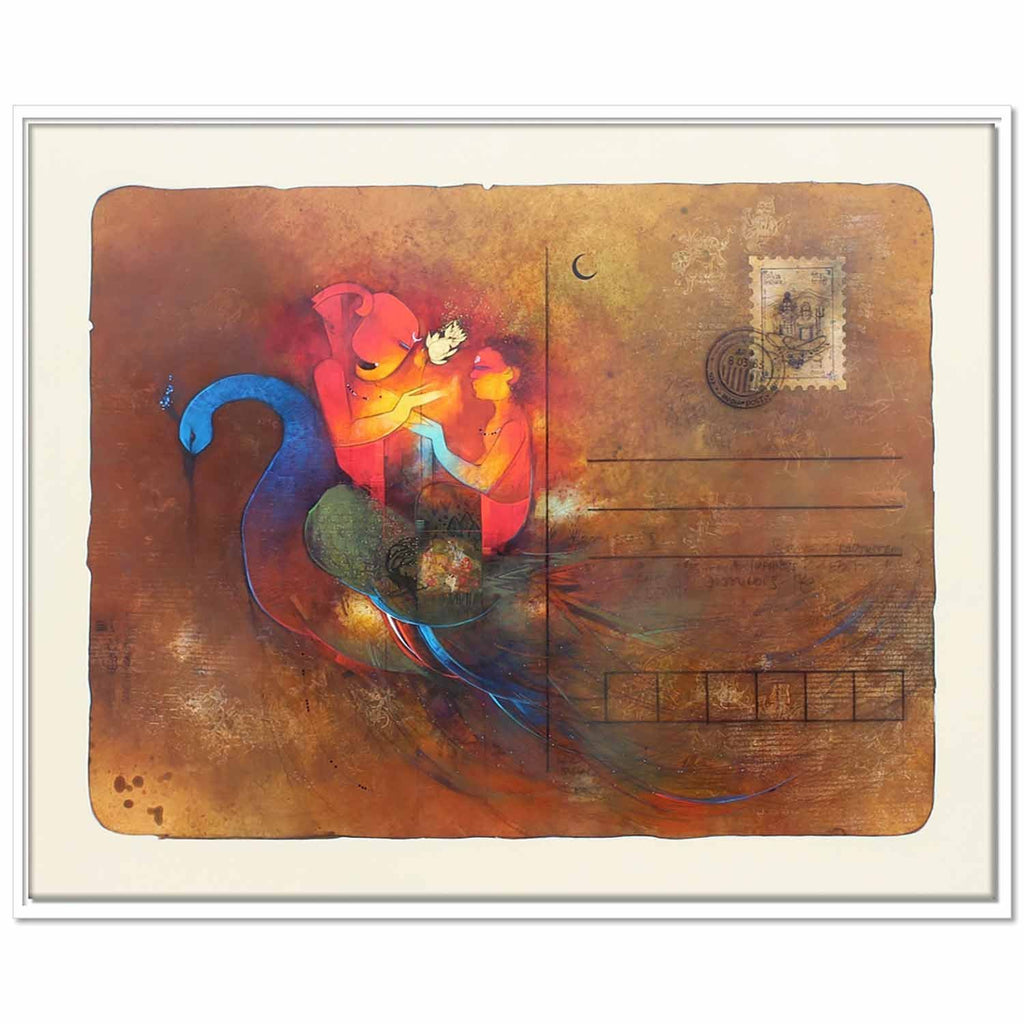 Framed Canvas Two Sweet Brothers - Ganesh and Kartikeya