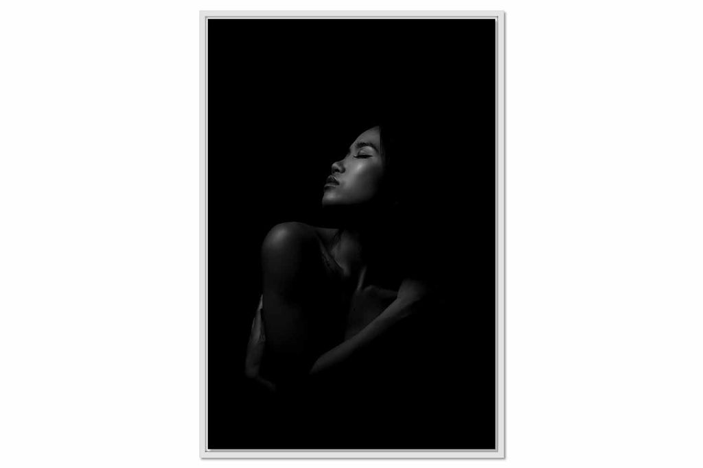 Framed Canvas Black & White Portrait