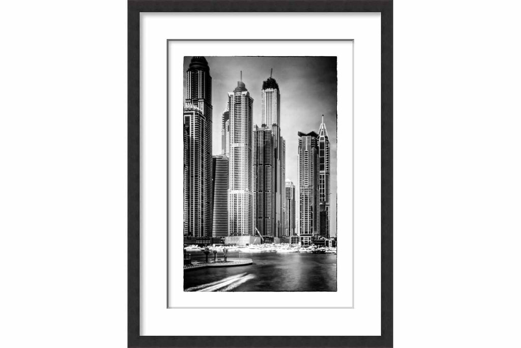 Framed Dubai Marina 2 (pinhole)