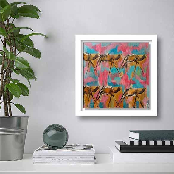 Camels Walk on living room wall