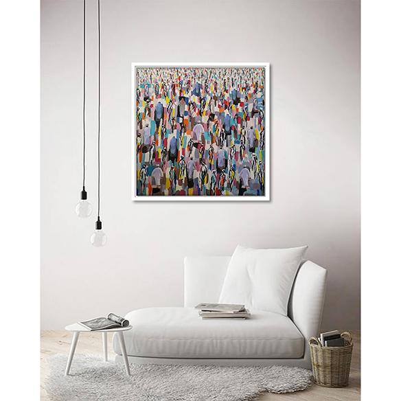 Tradition and Modernity 1 on living room wall