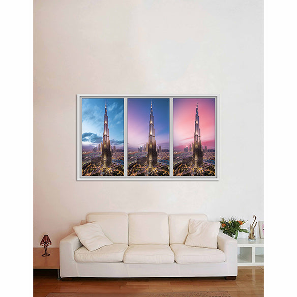 Burj Khalifa - 3 Series on living room wall