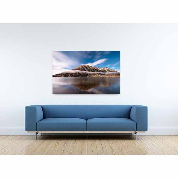 Lake Pearson & The Purple Hill, NZ on living room wall