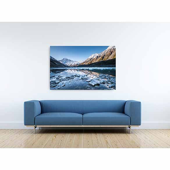 Mount Cook, NZ on living room wall