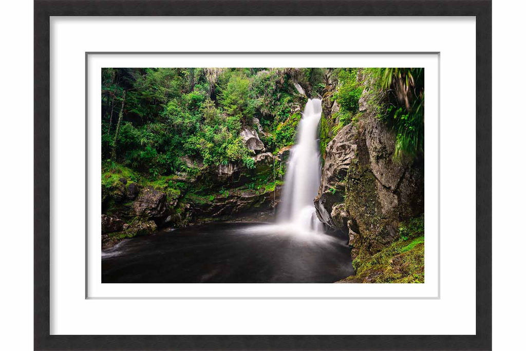 Framed Paper Wainui Falls, NZ