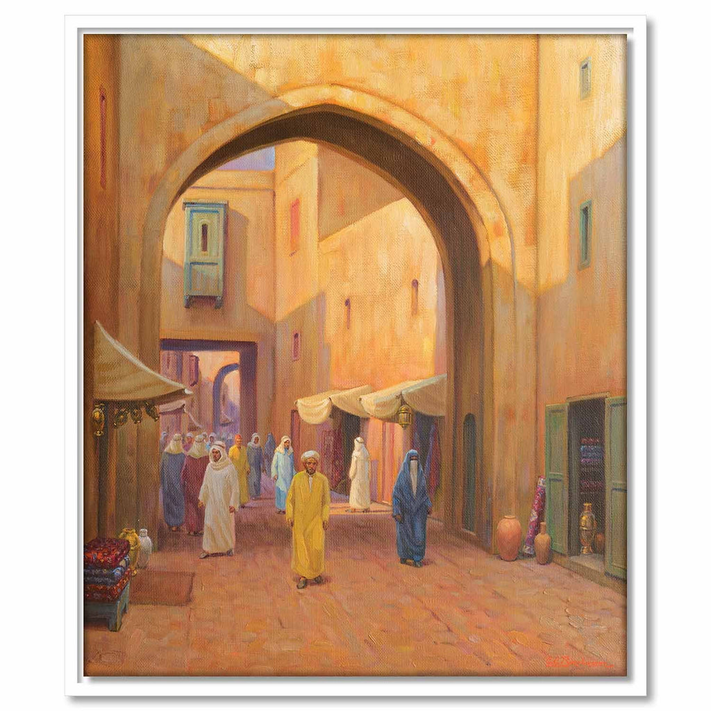 Framed Canvas Oriental Street