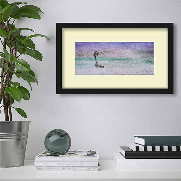 Pastel Swamp on living room wall