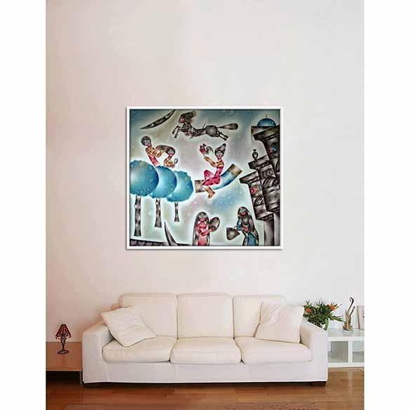 Untitled 1 on living room wall