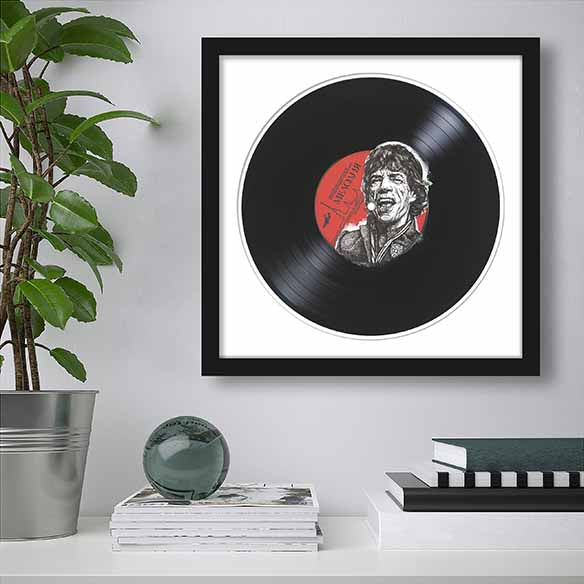 Mick Jagger on living room wall
