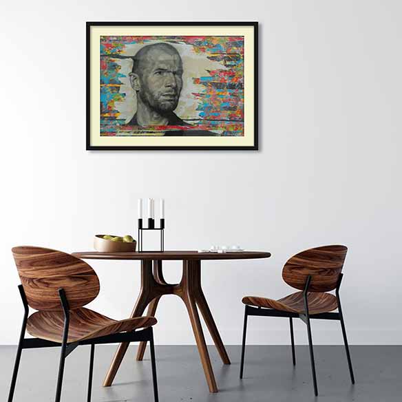 Zidane on dining room wall