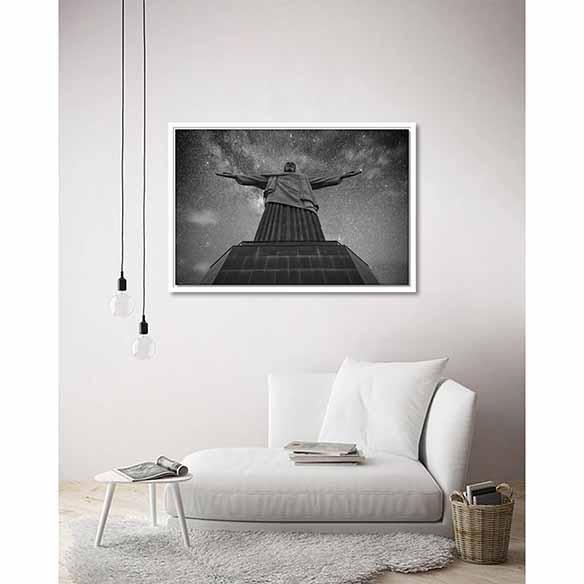 Cristo Redentor on living room wall