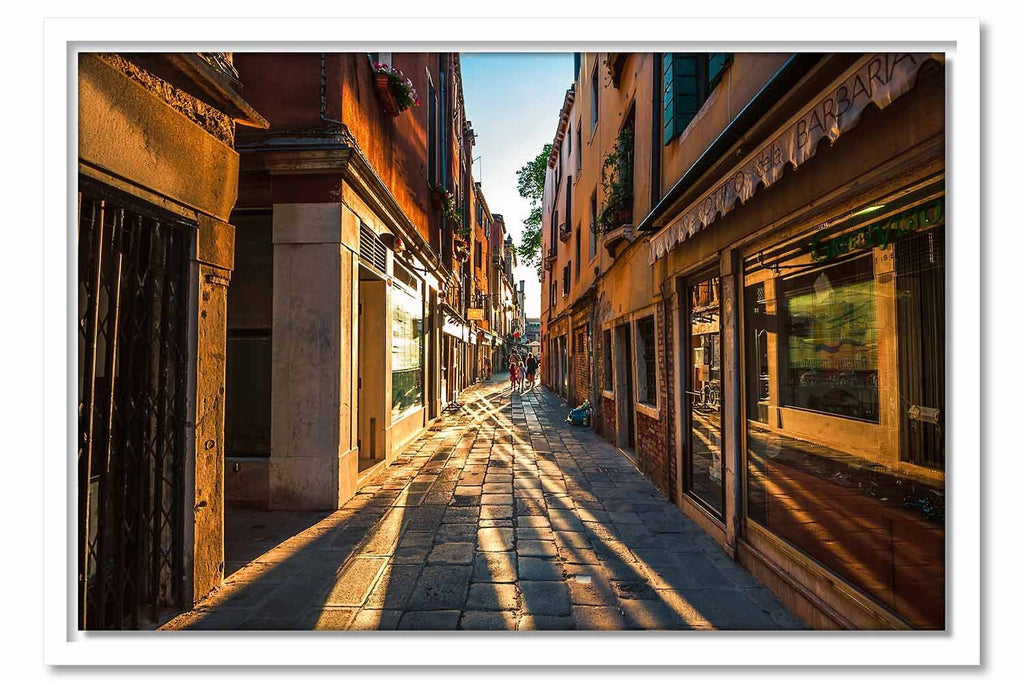 Framed Canvas Street of Venice