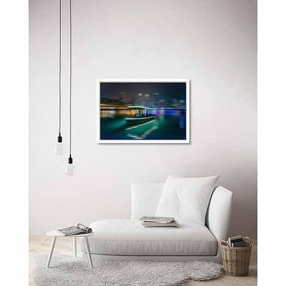 The Ride in Motion on living room wall