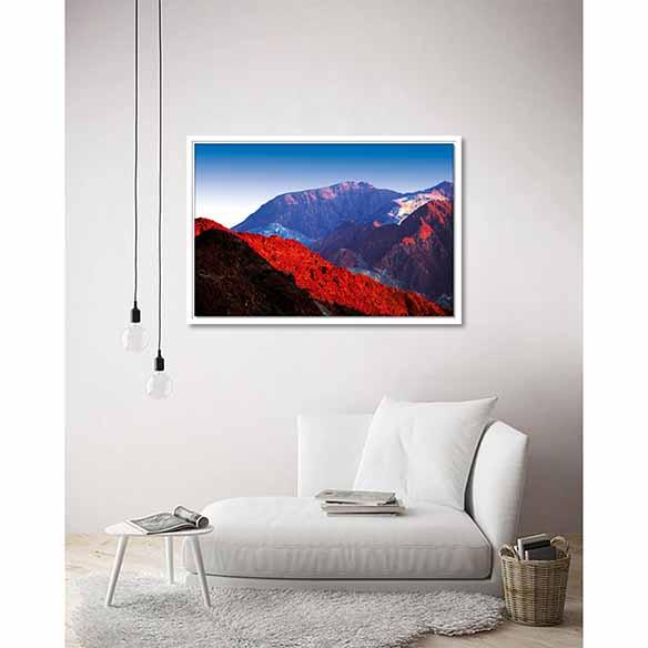 Hajar Mountains (RAK) on living room wall