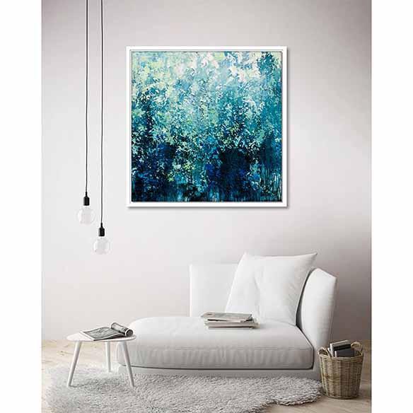 Blue Emotion on living room wall