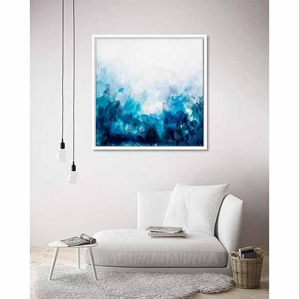 Blue Wash II on living room wall