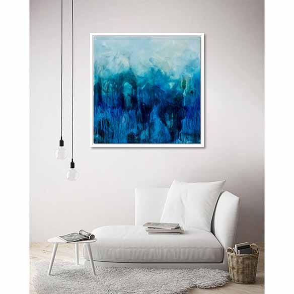 Mystic Blue on living room wall