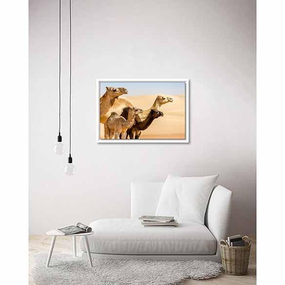 Family on living room wall