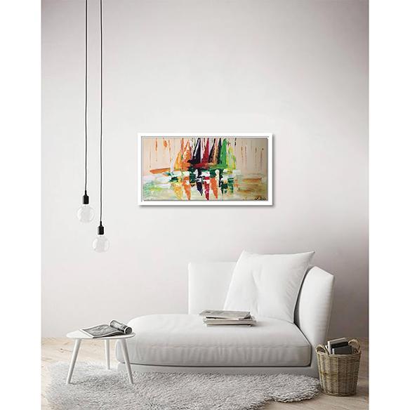 The Contemporary Modern Boats on living room wall
