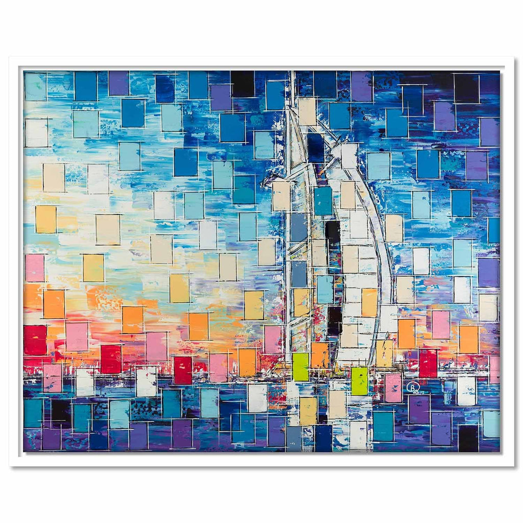 Framed Canvas Burj Al Arab (pixels)