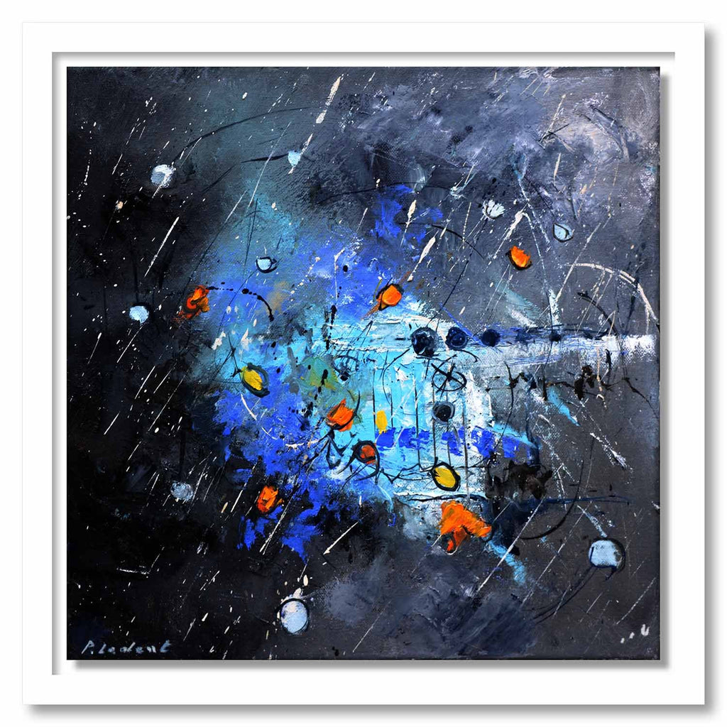 Framed Canvas Cosmic Rain