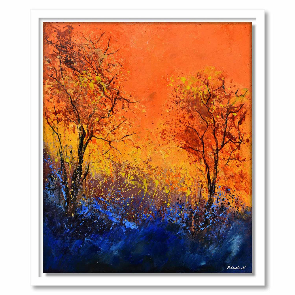 Framed Canvas Orange Autumn